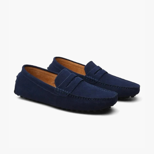 Suede Loafers | Blue